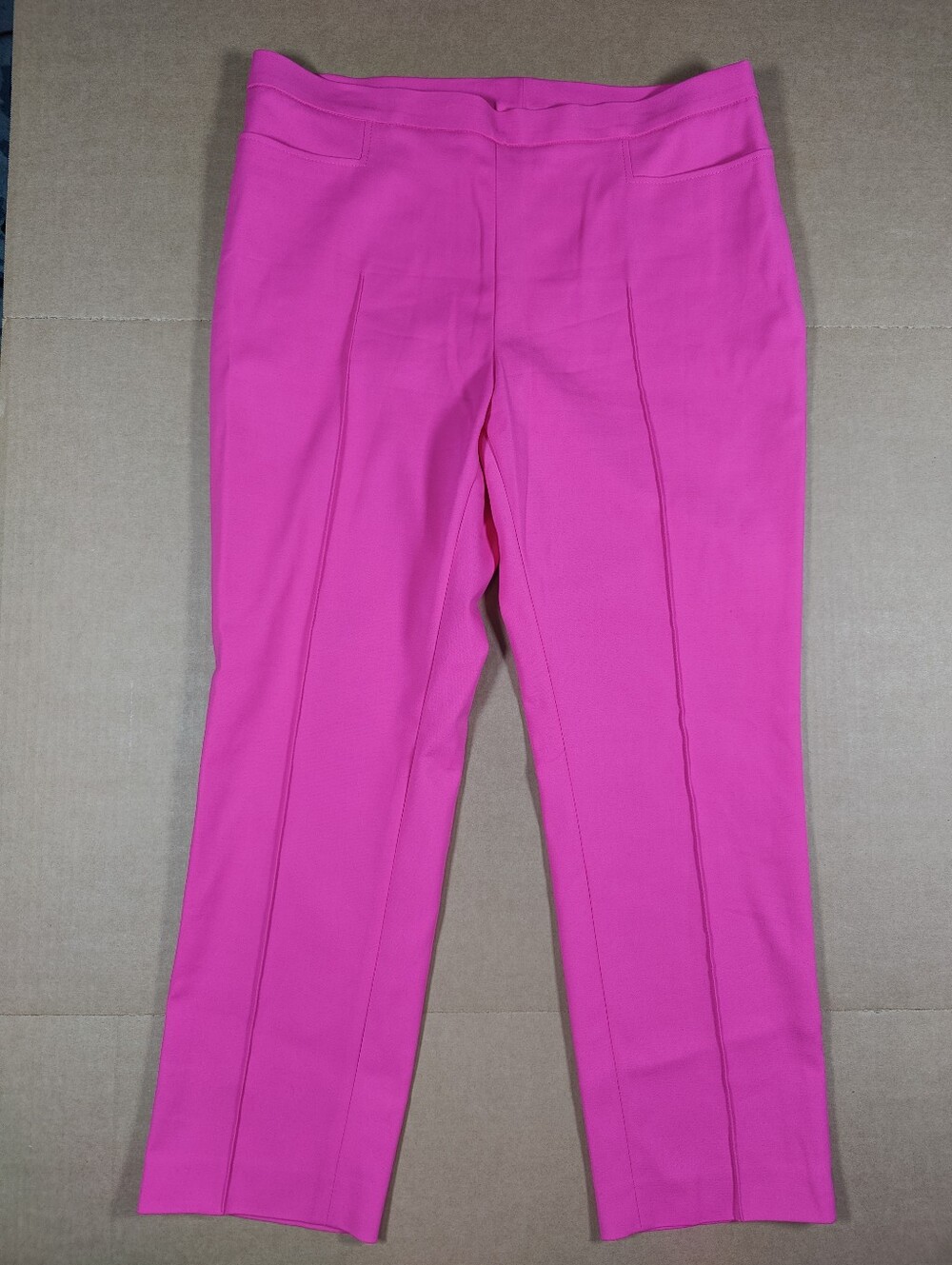 AKRIS PUNTO Pink Cotton Blend Pleated Stretch Dress Pants Size 13 (35Wx27L)